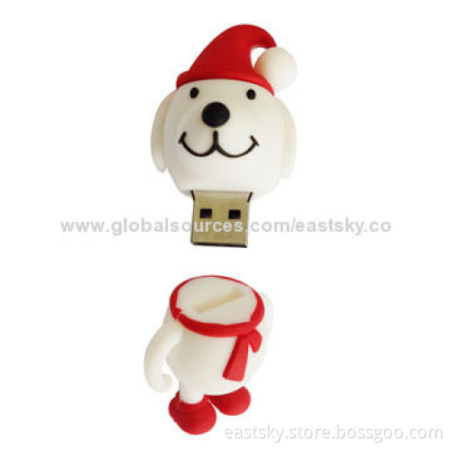 Custom dog shape thumb drive, made of soft PVC material, OEM orders are welcomeNew
